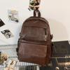 Korean version of PU men's backpack backpack travel bag student schoolbag computer men's bag tide