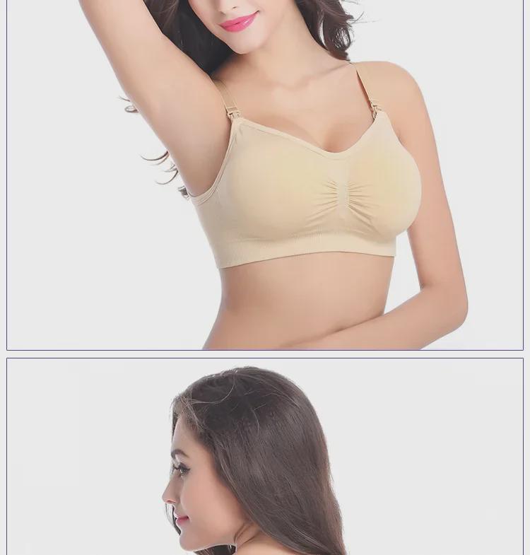 Wire-Free Plus Size Front Closure Nursing Bra for Pregnant Women - Adjustable, Seamless Design for Comfortable Feeding