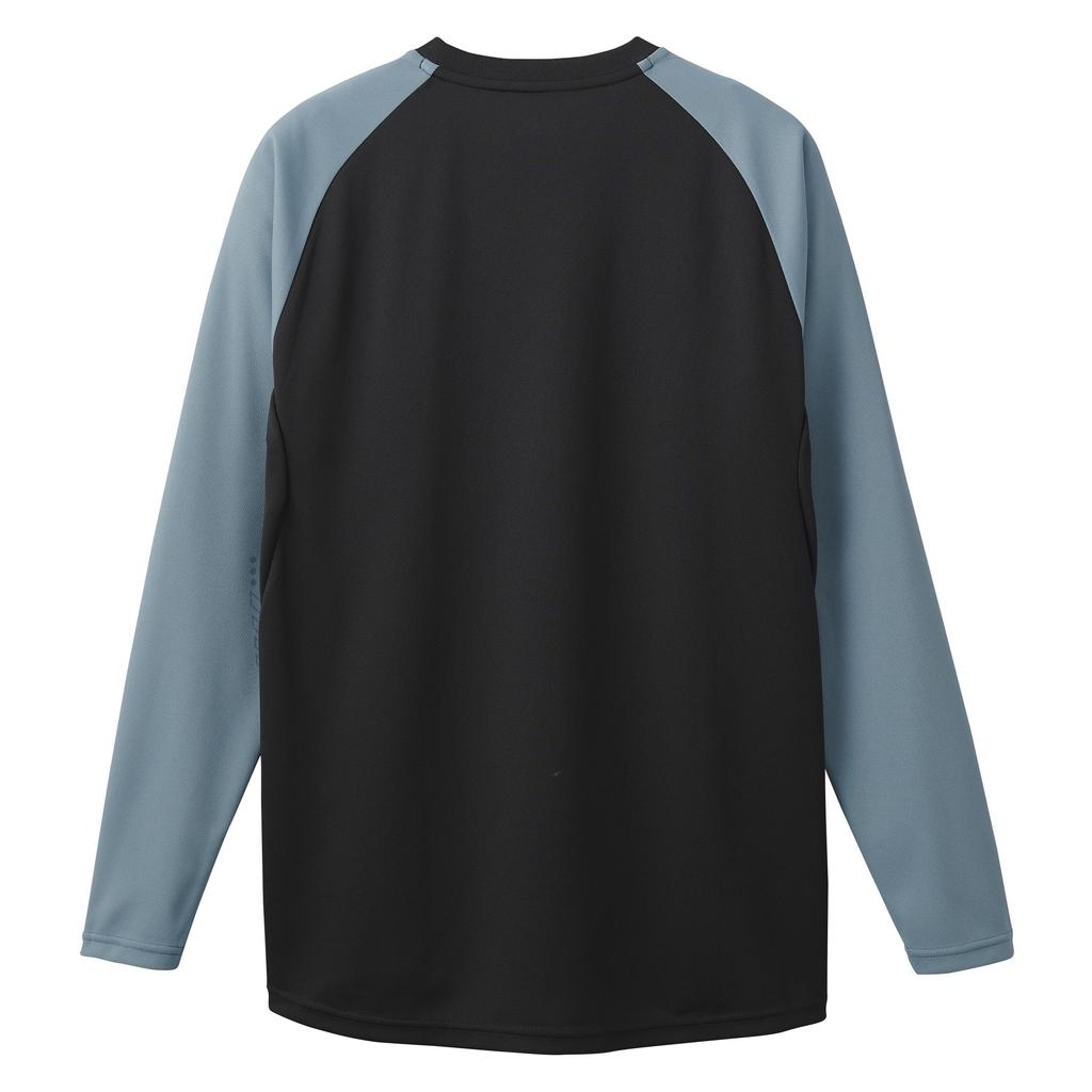 DESCENTE Long Sleeve Volleyball Easy Arm Flying Yuki Blue x Black T-Shirt, Movement, Receive, Ishikawa, Volleyball,