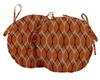 Vargottam Indoor Outdoor Round Bistro Chair Cushions Block Print 15-Inch Bistro Chair Pads Waterproof Seat Chair Cushion For Home