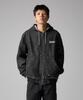 Dickies Wellenlogo Denim Reißverschluss Hoodie Schwarzer Denim