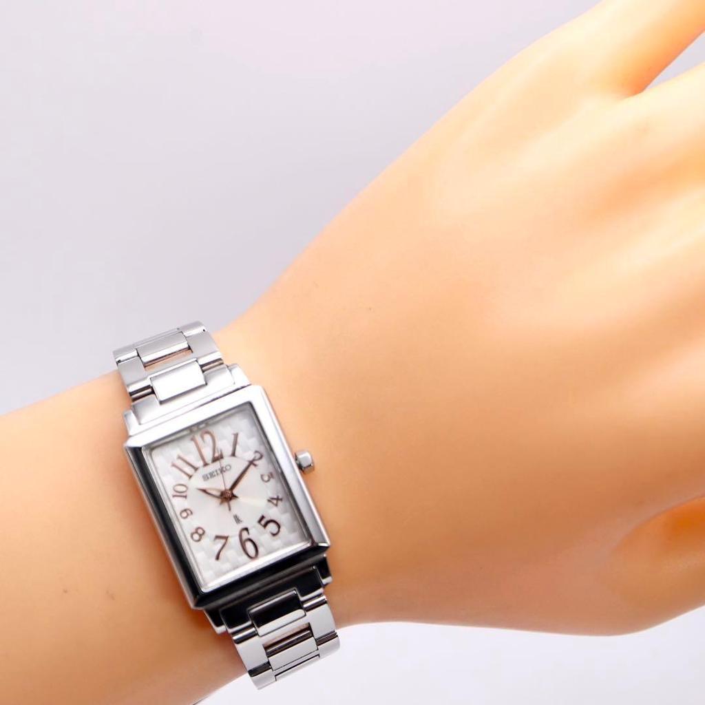 [USED] SEIKO Lucia Square Silver Women's Quartz Watch 913