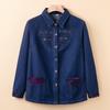 YUZHAOLIN Women's Denim Style 100% Cotton Long-Sleeve Shirt
