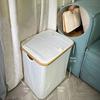 Oxford Fabric Foldable Laundry Hamper with Lid Large Capacity Storage Basket for Clothes and Household Items Durable and Portable