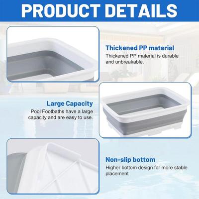 Tragbare Fußbadewanne Faltbarer Pool Fußwanne Füße Einweichbehälter für Zuhause Outdoor Camping Spa Becken Poolwanne für Füße