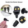 Car Universally Front Windshield Wiper Nozzle Jets Sprayer Set Sprinkler Water Fan Spout Cover Washer Outlet