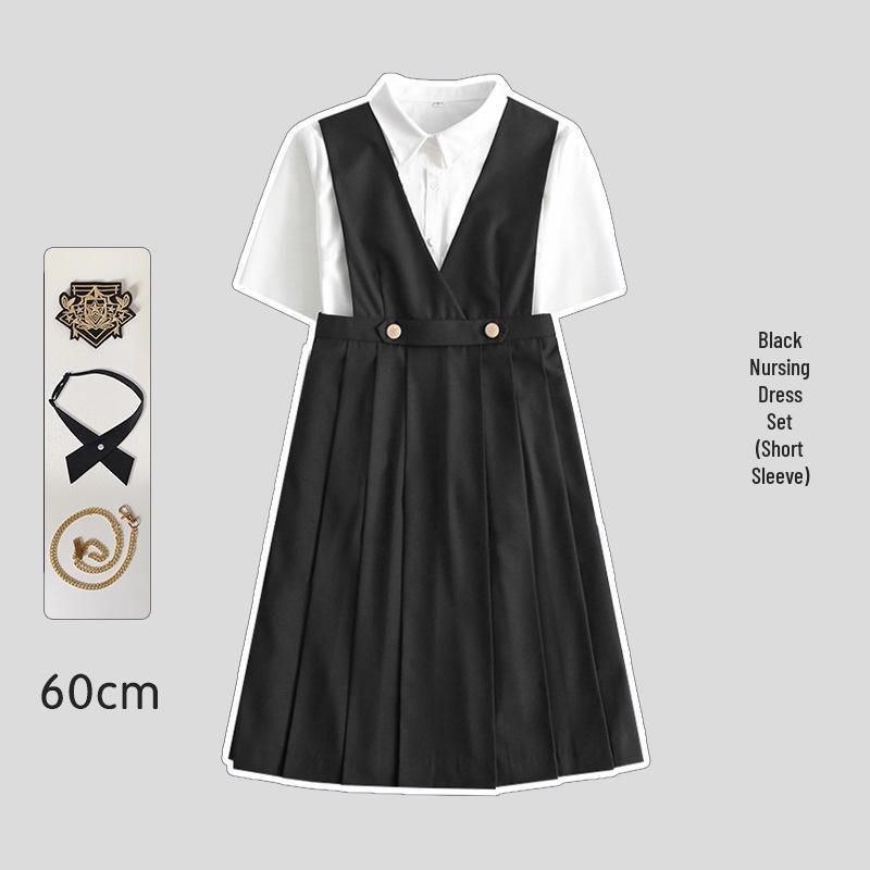 Japonská JK uniforma šaty set: Autentická dlouhá sukně chránící prsa pro mladé dámy od Hu Mu Tao
