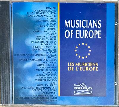 CD VARIOUS - Les Musiciens De L'Europe  PV7930243 Disques Pierre  1993 France Soul/Funk Used