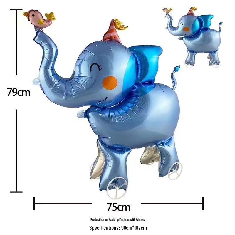 

Детский ходячий шарик на колесиках: Мультяшный динозавр и тигр