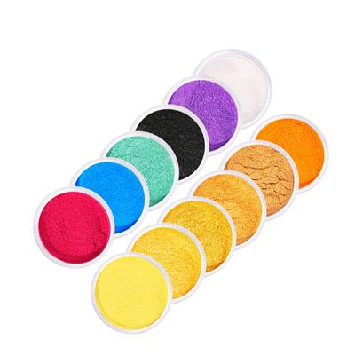 12 Farben Pigment Nagelpuder Fluoreszierender Maniküre Glitzer Tragbar Heimsalon Körper Make-up Kunsthandwerksbedarf Mädchen