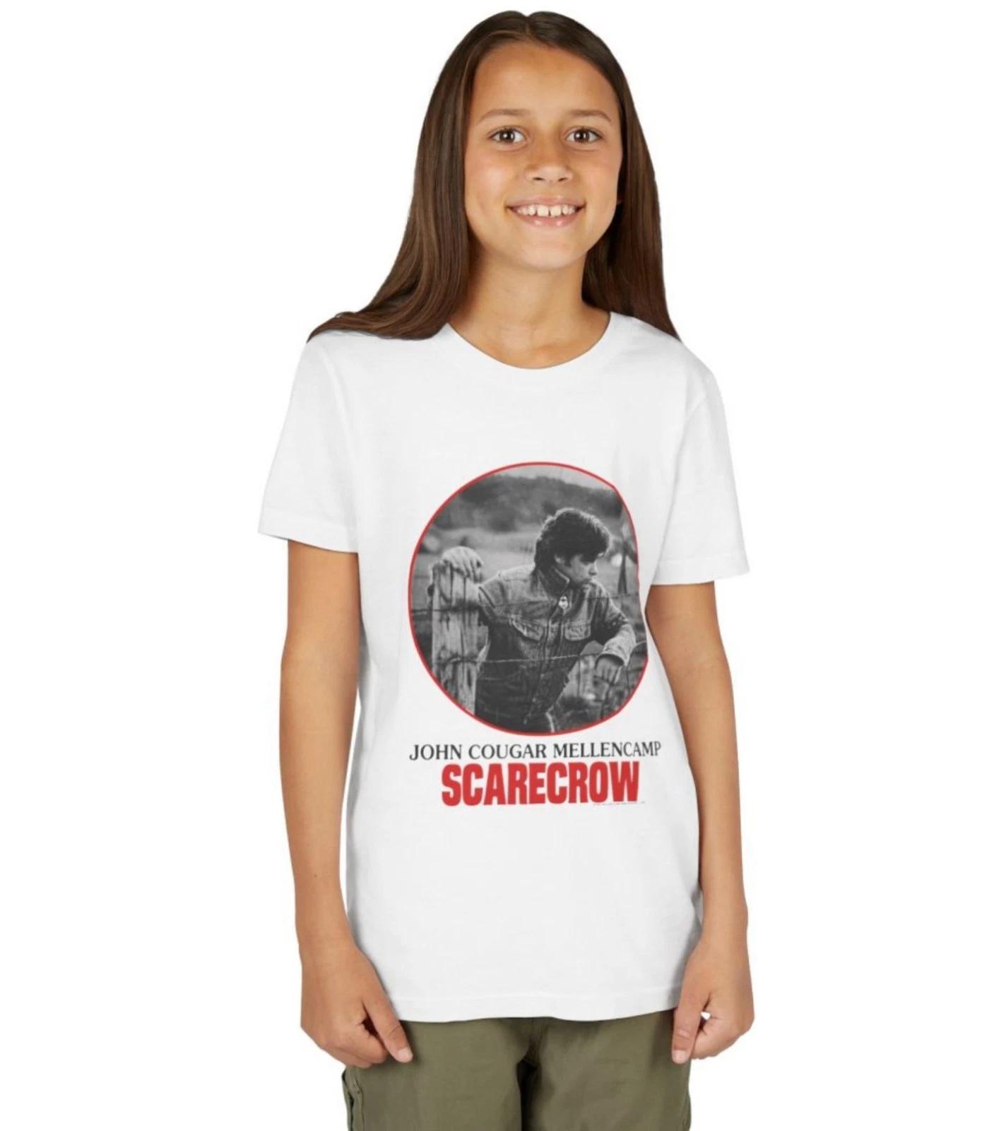 ohn cougar mellencamp scarecrow tour double sided Youth Short Sleeve Tee M
