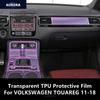 Pro VOLKSWAGEN TOUAREG 11-18 Průhledná ochranná fólie z TPU na středovou konzolu interiéru vozu, fólie proti poškrábání a opravná fólie, příslušenství