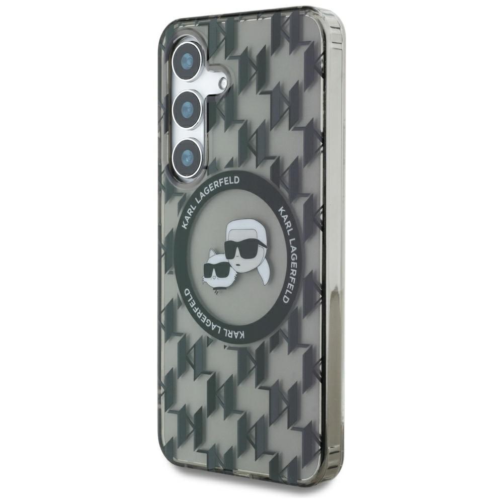 Etui Karl Lagerfeld Button               Karl&Choupette Heads On Kl Pattern Magsafe Do Samsung Galaxy S25 Czarny
