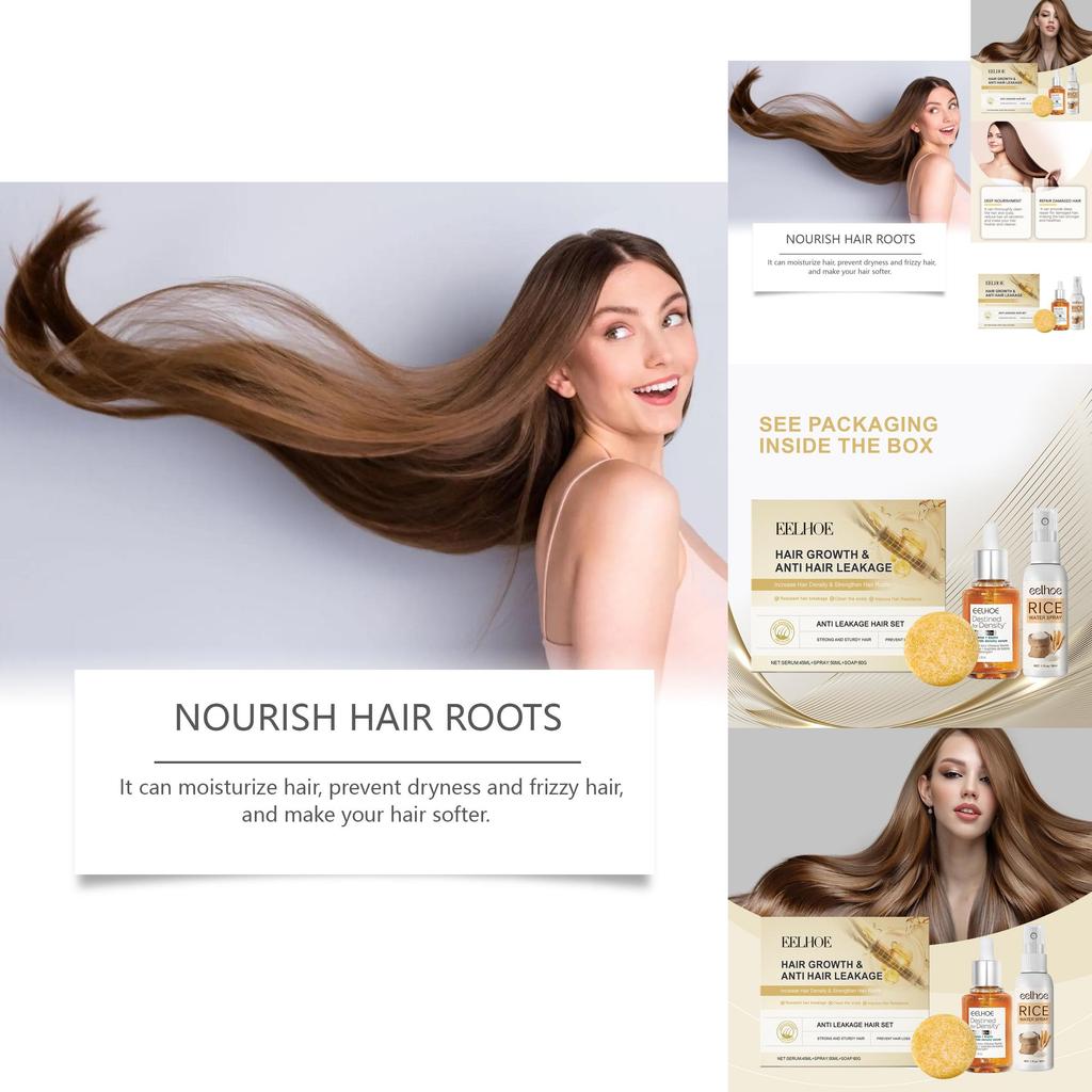 Eelhoe Hair Care Set Gentle Nourishing Repair For Dry Frizzy Shiny Strong Hair