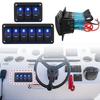 For Marine Boat Caravan Car Truck Waterproof Double Light Switch On-Off Rocker Switch Panel Led Toggle Switch Panel 12-24V 6Gang