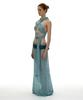 Partimento Woman Crochet Knit Maxi Skirt_Sky