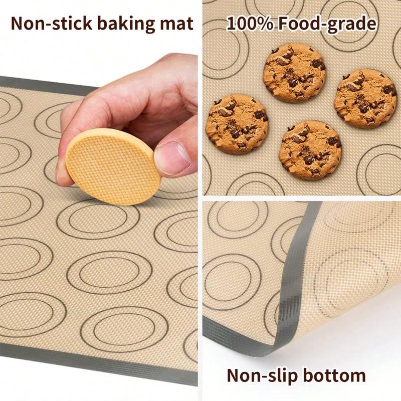 Tappetino da Forno in Silicone per Macaron - Tappetino Antiaderente in Silicone per la Cottura di Macaron, Fodera per Biscotti e Pasticceria