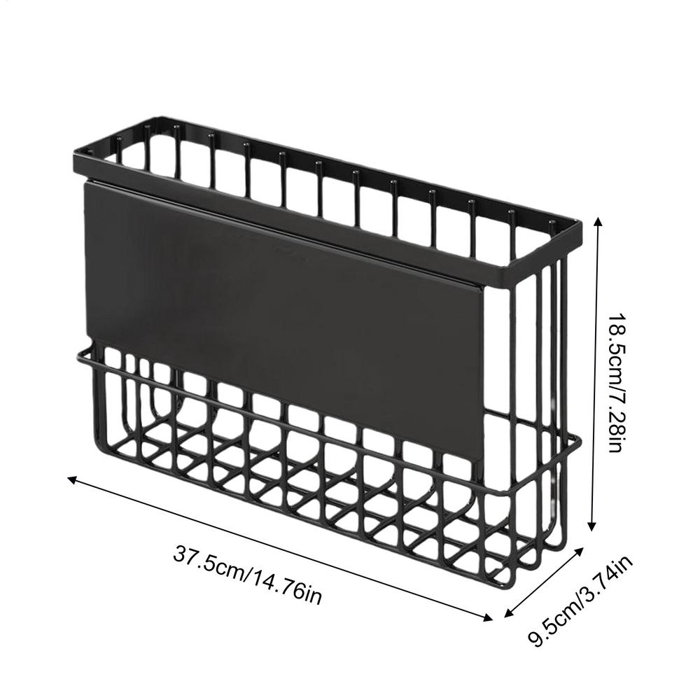 Magnetic Shelf for Fridge Magnetic Fridge Organizer Multifunctional Storage Basket for Kitchen Laundry Utility Room Door Cabinet