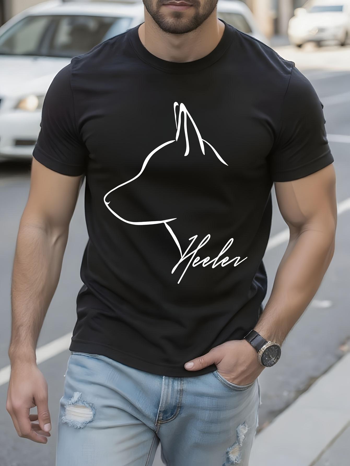 Black Cotton Tshirt - Australian Cattle Dog Graphic Tee XL