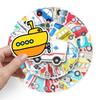 10/25/50pcs Transports Stickers Cartoon Cars Airplanes for Gift Room Learning Wall Decals Travel Luggage Phone Helmet