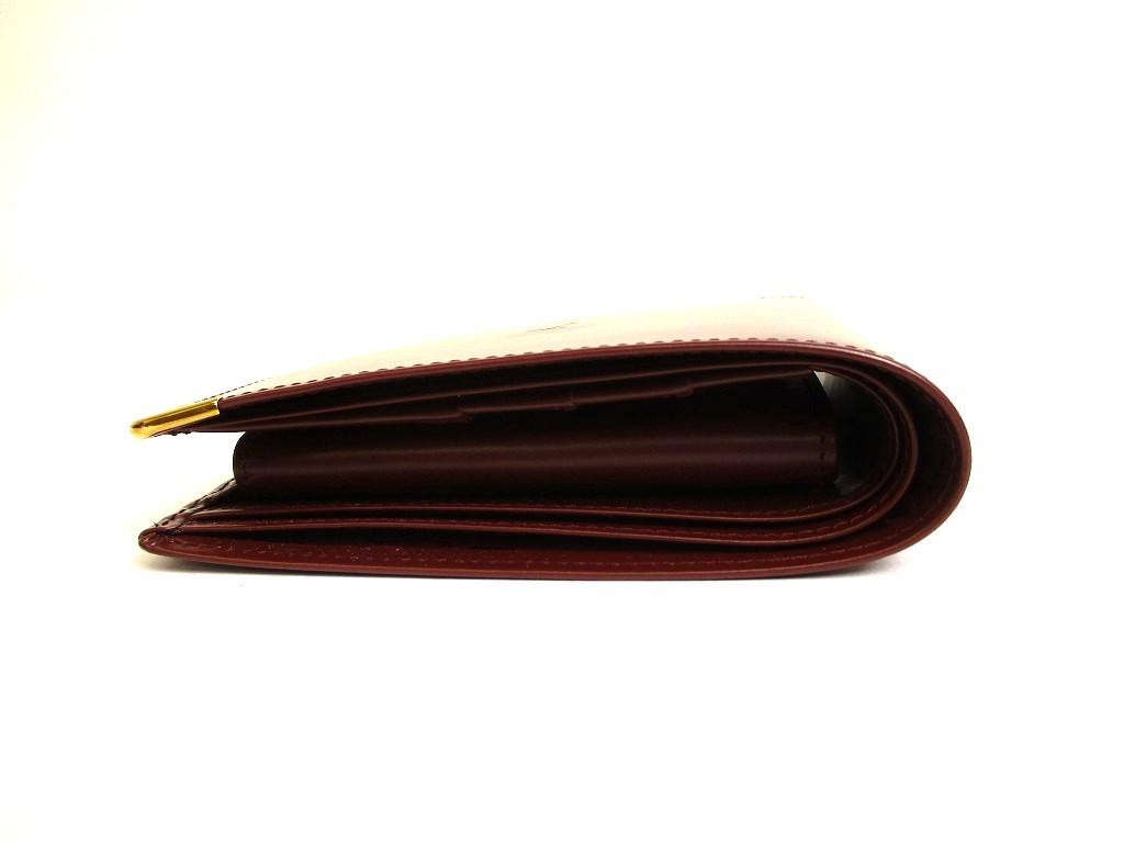 Authentic Cartier Must de Cartier Bordeaux Leather Bifold Wallet Purse #a944  Refurbished
