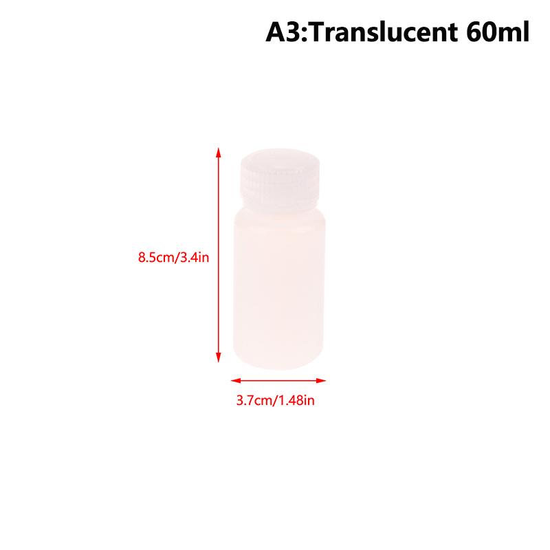 1 stk. 10 ml-1000 ml Plast HDPE Tomme Forseglede Flasker Pilleglas Tablet Kapsel Fast Pulver Bærbare Beholdere