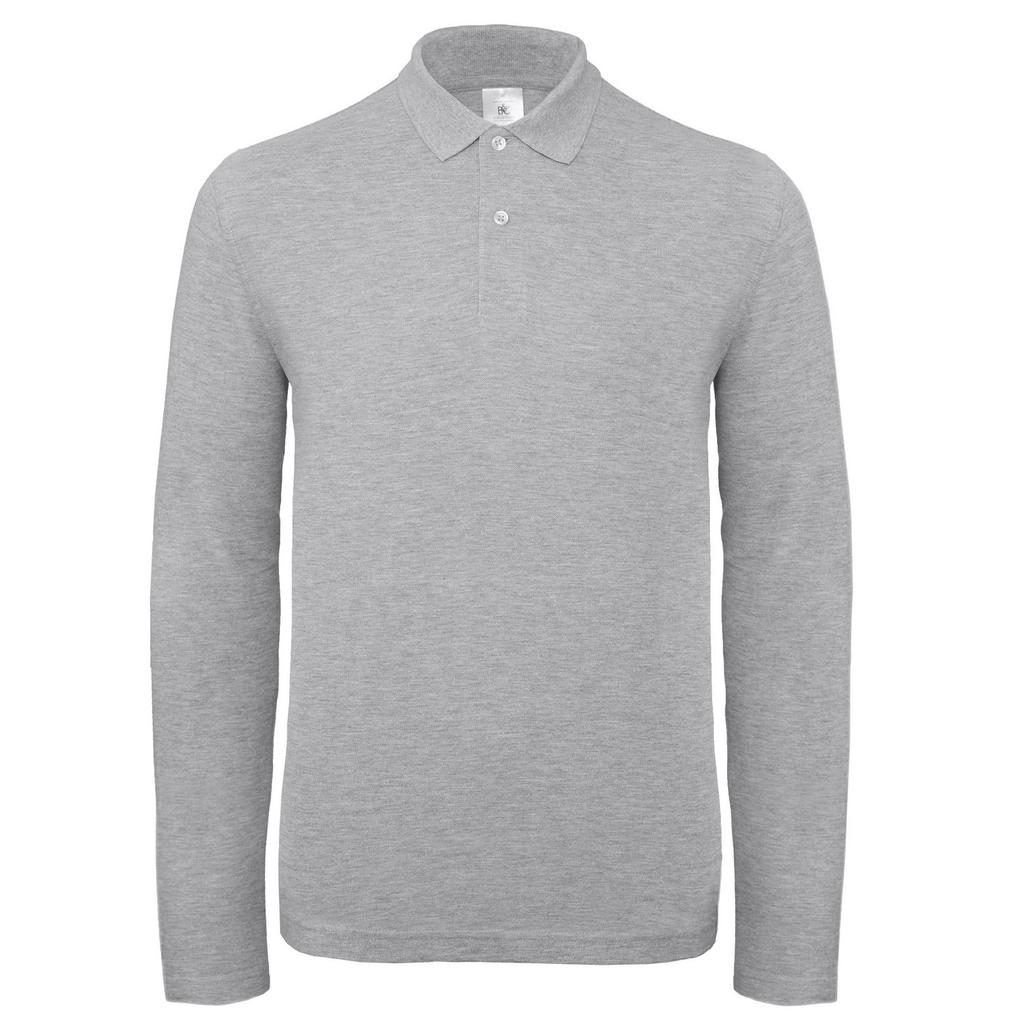 B&C Mens ID.001 Long-Sleeved Polo Shirt