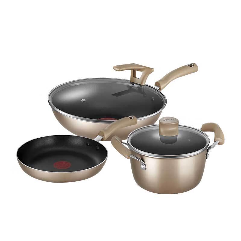SUPOR Fire-Red Dot Non-Stick Cookware Set (3-Piece)