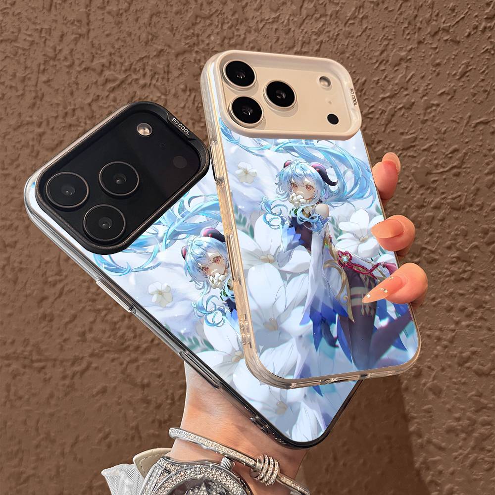 ganyu genshin impact  phone case for iPhone 17 17Air 16 15 14 13 12 11 Pro Max Plus Colorful Silver