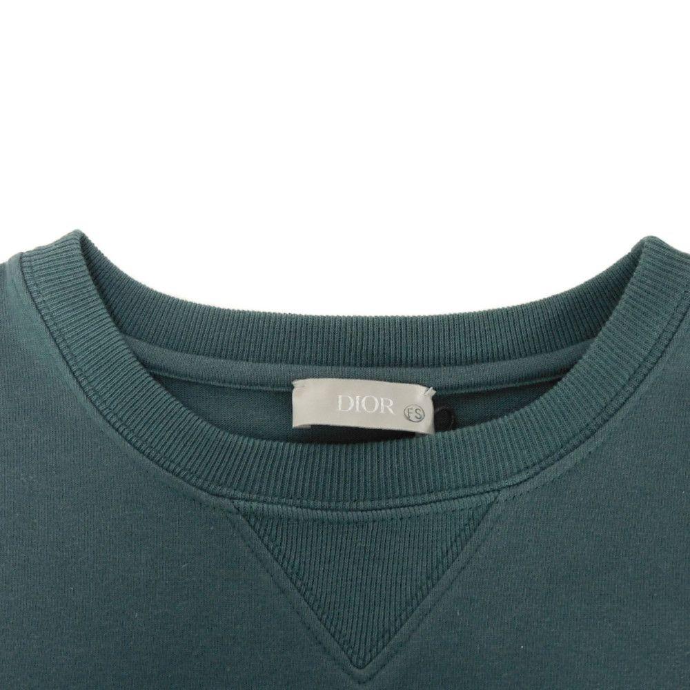 Used 10656 Logo Patch Crew Neck 193J646A0554 7829 S Green FS Stamp Unused Kenny Scharf White Men's from Japan AUTHENTIC