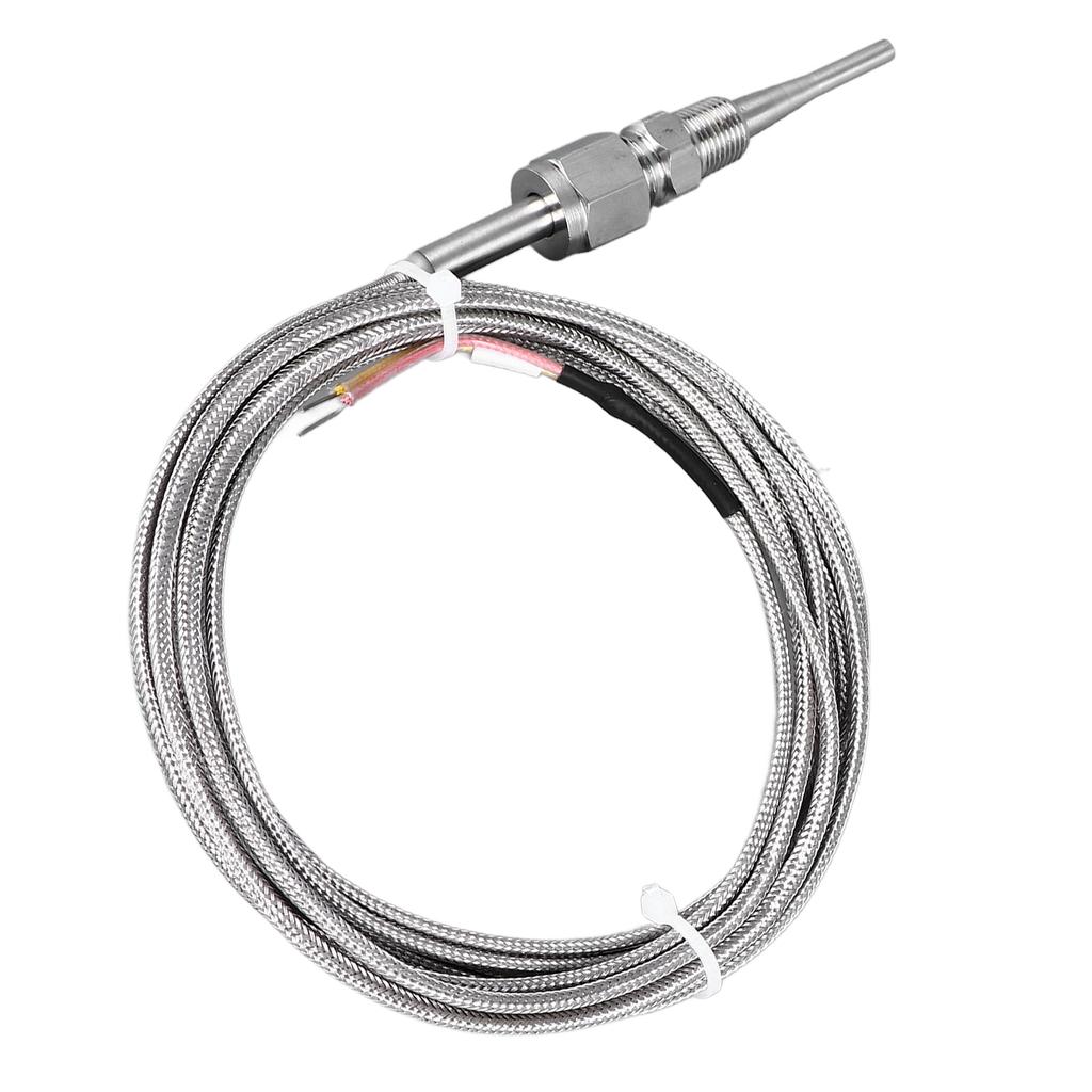 K Type Thermocouple Probe 18in NPT Adjustable Stainless Steel Temperature Sensor with 3 Meter