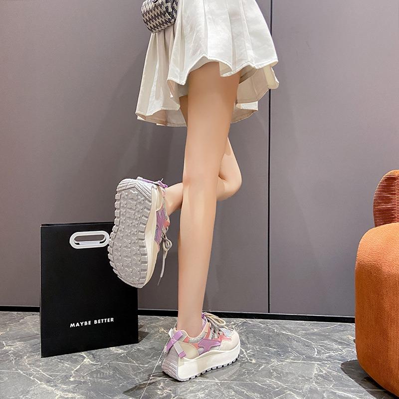 Nouvelles Chaussures de Sport et Décontractées à Semelles Épaisses Polyvalentes pour Femmes à Gros Pieds