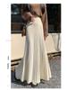 Women's High-Waist Ankle-Length A-Line Knitted Pleated Skirt - Autumn/Winter