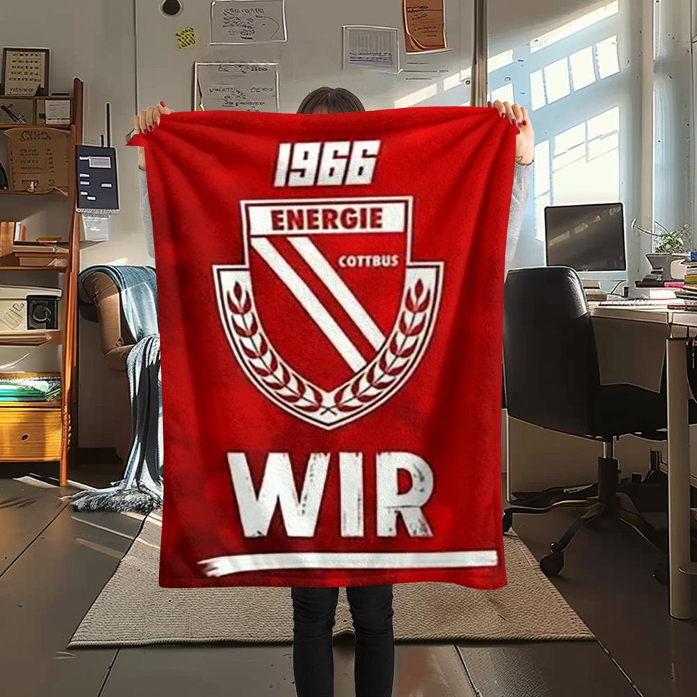 1 Stück Energie Cottbus Aufdruck Flanelldecke, Hohe Qualität, Bequem für Alle Jahreszeiten, Heimdekoration, Wärme und Komfort, Perfekt für Weihnachtsgeschenke38