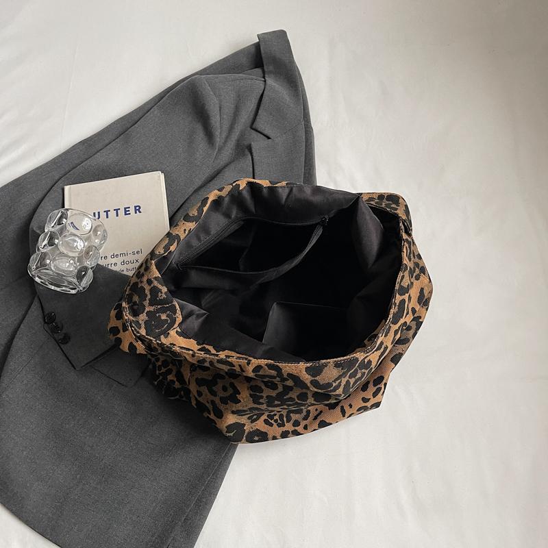 Large Capacity Leopard Print Bag Shopping Bag Women's Shoulder Bag Tote Bag