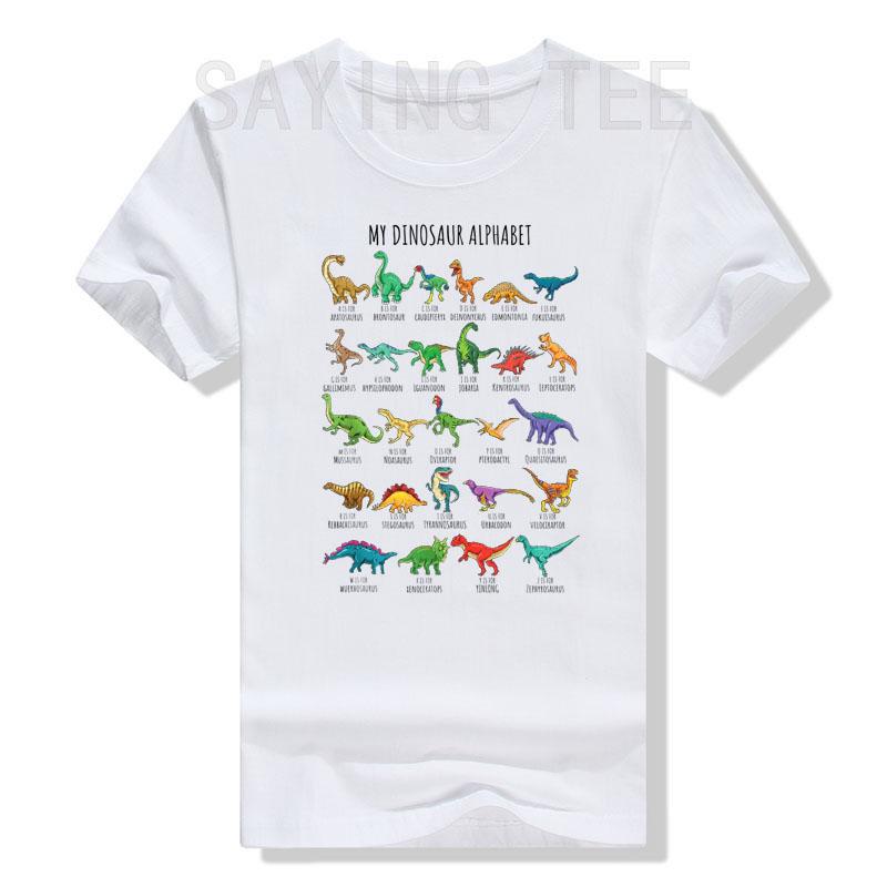Types of Dinosaurs Alphabet AZ ABC Dino Identification TShirt Cute TRex Dinosaur Lover Graphic Tee Tops Lovely Gifts for Son