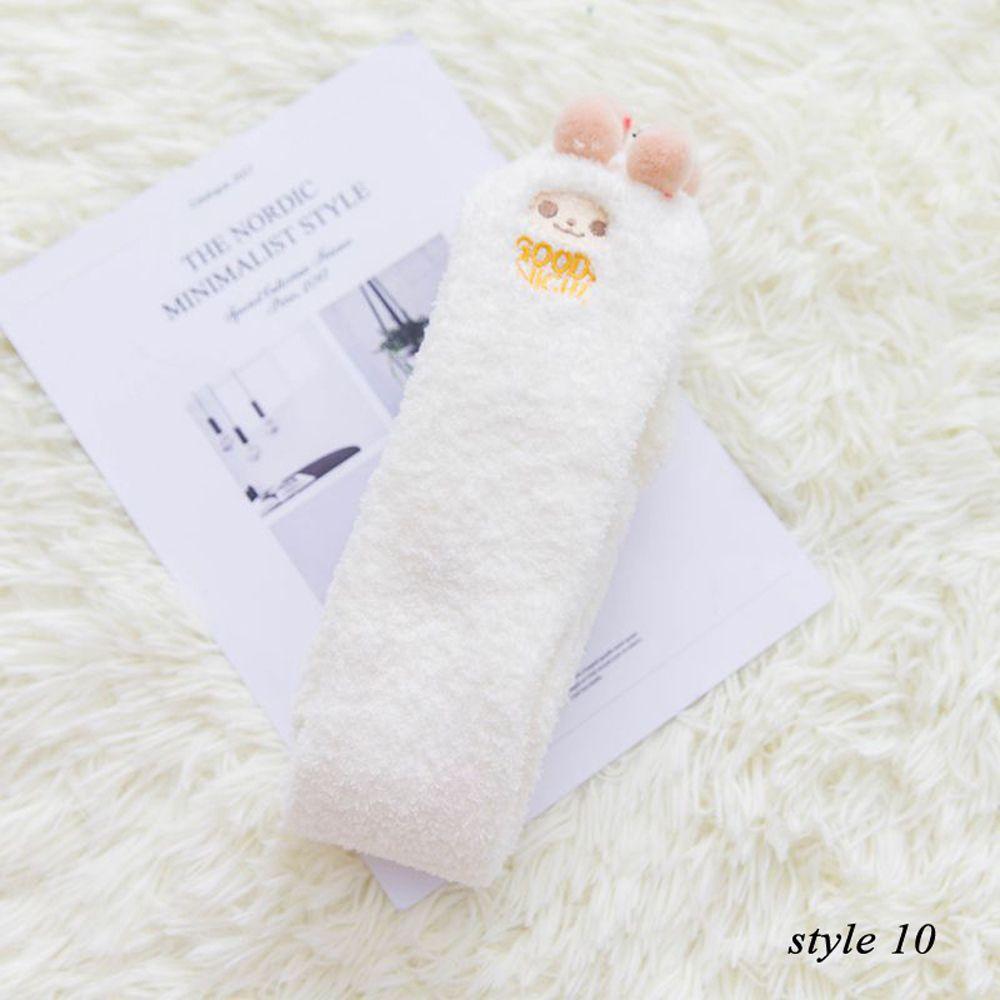 Bear Autumn Winter Women's Fashion Stockings Floor Socks Coral Fleece Socks Sleep Sock