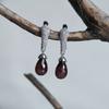 Серебряные серьги с натуральным гранатом 11.003ct (2203698)