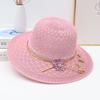Summer new women's big edge straw hat bow breathable sunscreen sun hat outdoor UV protection sun hat