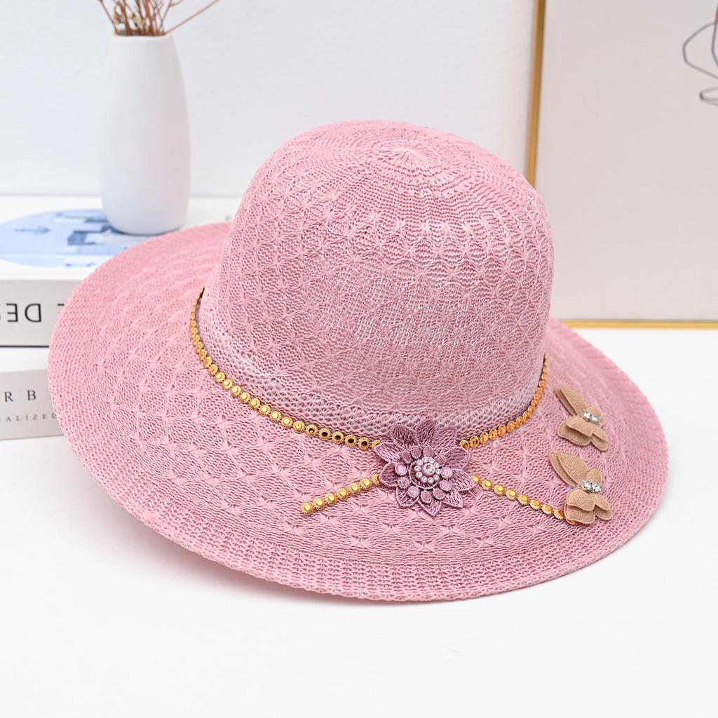 Summer new women's big edge straw hat bow breathable sunscreen sun hat outdoor UV protection sun hat