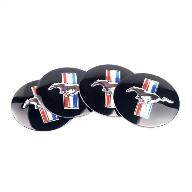 Adesivo per Auto Ford 4 Pezzi 56MM Coprimozzi Centrali per Ruote Auto Adesivi Coprimozzi per Ford S MAX Ranger Focus Fiesta Mondeo Kuga Must