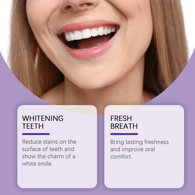 Oralhoe Purple Tooth Powder For Gentle Stain Removal And Natural Fresh Breath With Mint Extract Strengthen Enamel Daily Gum Care 1pcs