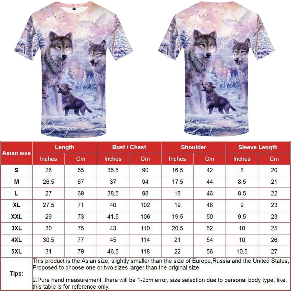 Men's Wolf Mountain 3d Print Summer Casual T-shirt With Stunning Graphic Design