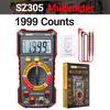 SZ304 SZ305 ANENG Digitalmultimeter Volt Ohm Ampere-Messgerät mit automatischer Bereichswahl für AC/DC-Stromspannungswiderstandsfrequenztester 2000