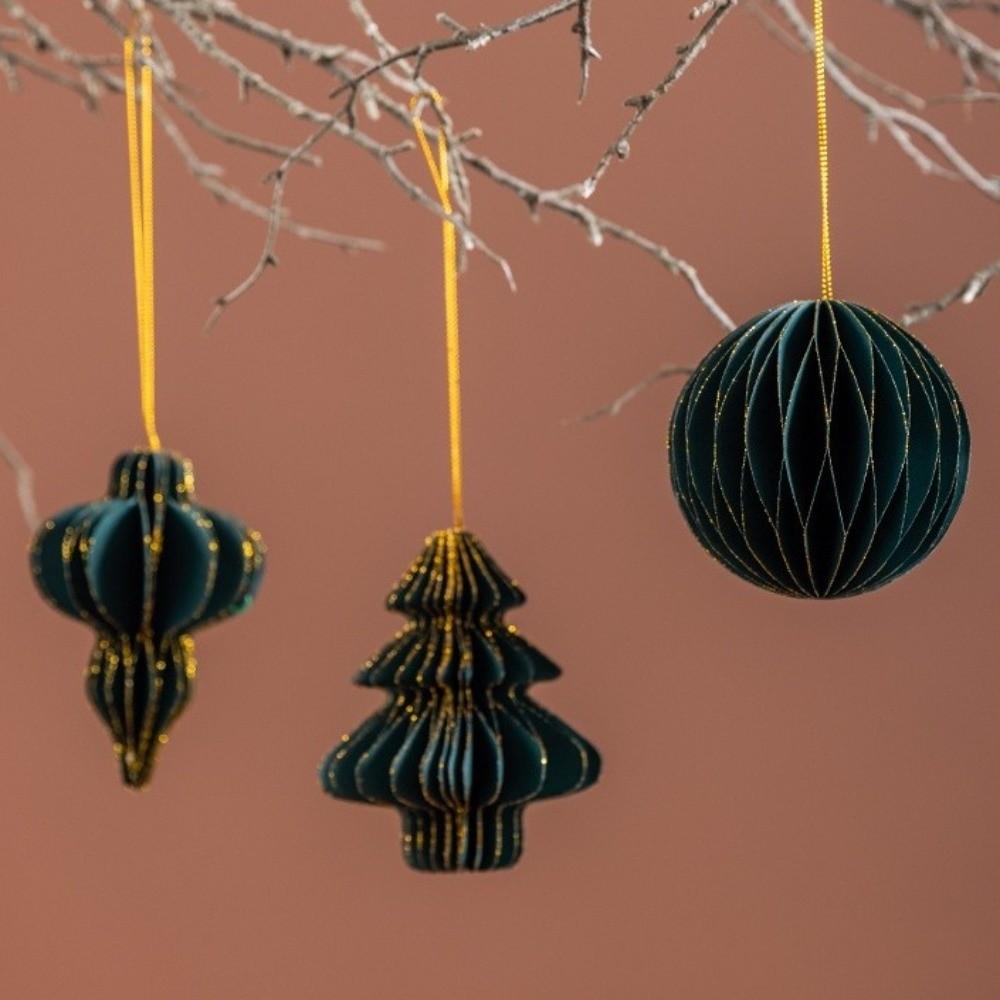Solid Color Christmas Tree Pendant Hanging Christmas Tree Decoration Birthday