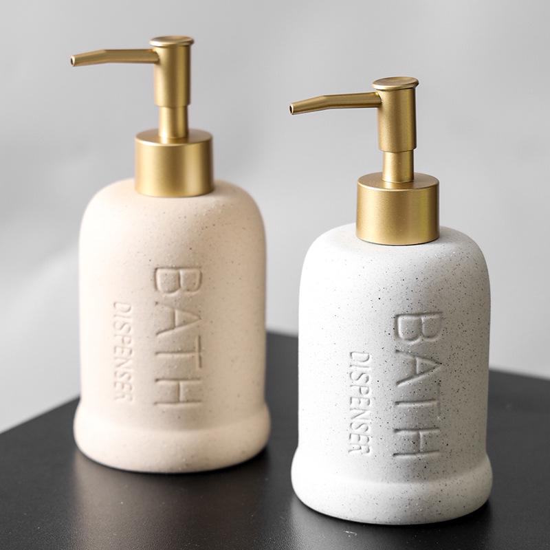 Ceramic Bathroom Soap & Lotion Dispenser Pump