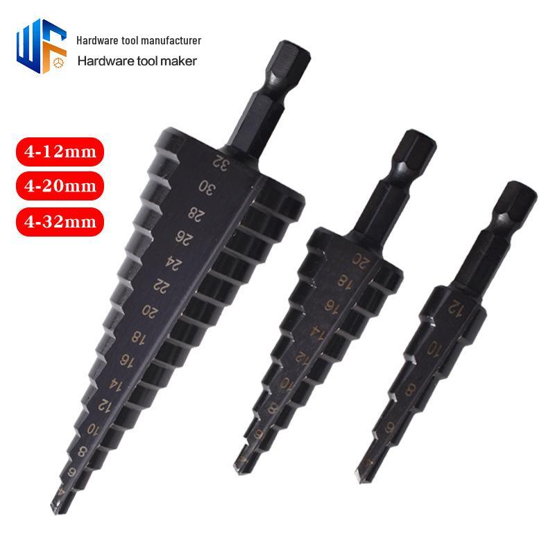 Hex Shank Step Drill Bit Set for Woodworking and Hole Enlarging