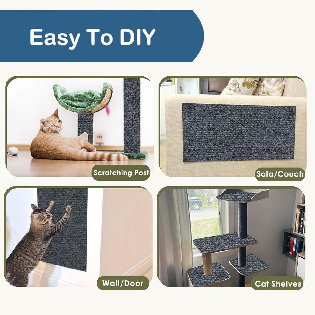 Trimmable Self-adhesive Carpet for Anti-scratch Sofas Cat Crawling Mats Sofa Protectors Cat Scratching Pads Cat Toys