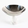 Marble Base Decorative Tray, Stainless Steel Tableware, High Footed Fruit Tray, Ornaments, Large Fruit Bowls, Kitchen Utensils