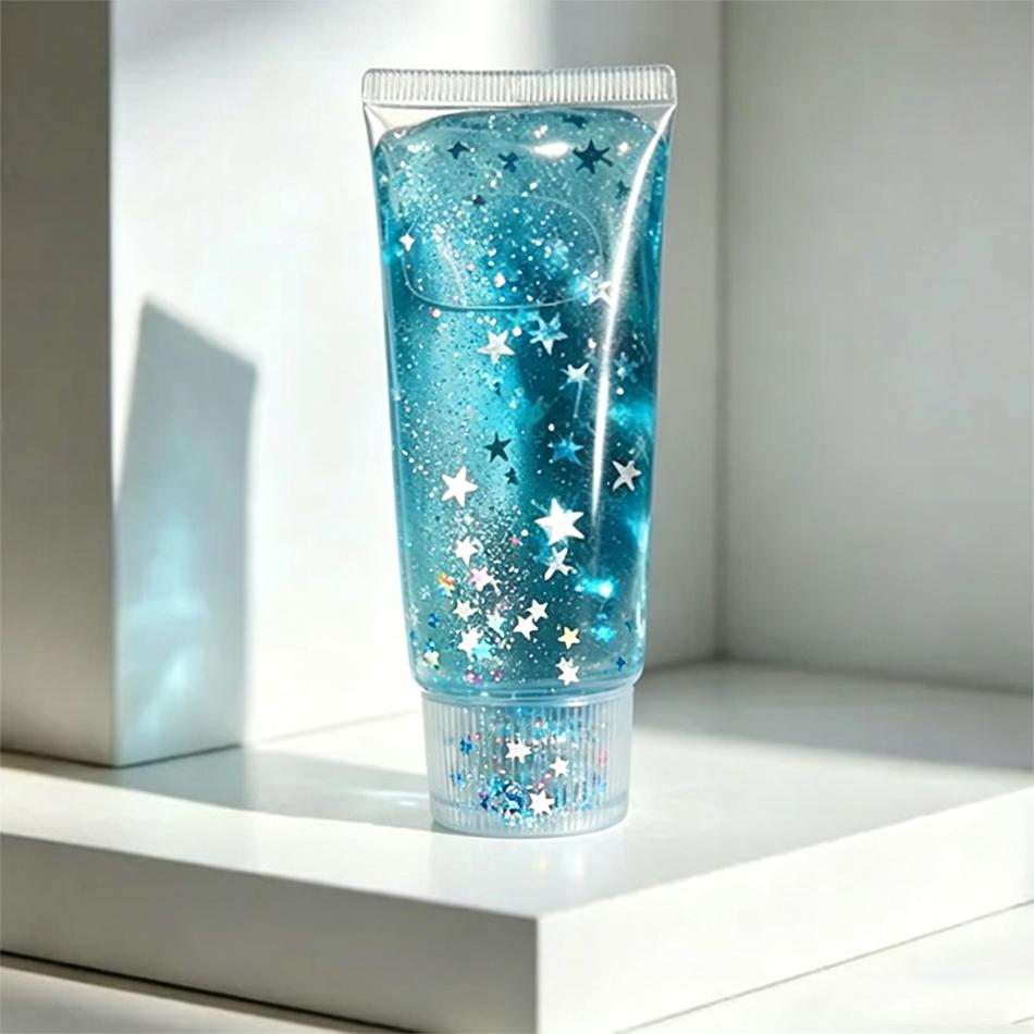 Glitter Slow Rising Squishy Stress Relief Toy Starry Filled Jelly Toothpaste Tube Deformable Squeeze Fidget Sensory Calm Down